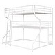 preview thumbnail 8 of 10, Sturdy Triple Metal Bunk Bed with Long and Short Ladders - Enhanced Functionality and Space Efficiency