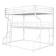 preview thumbnail 8 of 23, Triple Metal Bunk Bed with Stairs & Guardrails - Full/Twin/Queen