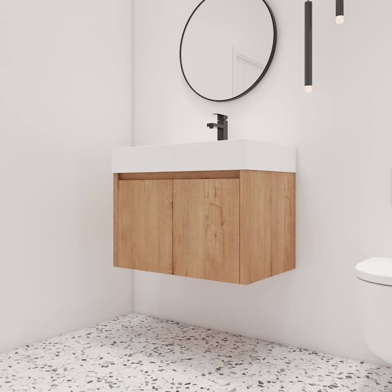 Malwee 24"/30"/36"/48" Floating Bathroom Vanity with Sink