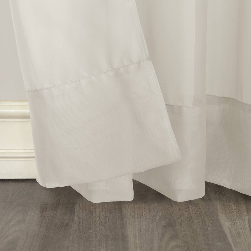 No. 918 Emily Voile Sheer Grommet Sliding Patio Door Curtain Panel, Single Panel