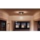 preview thumbnail 2 of 5, Luxury Industrial Chic Ceiling Fixture, 6"H x 12"W, with Modern Farmhouse Style, Olde Bronze Finish by Urban Ambiance