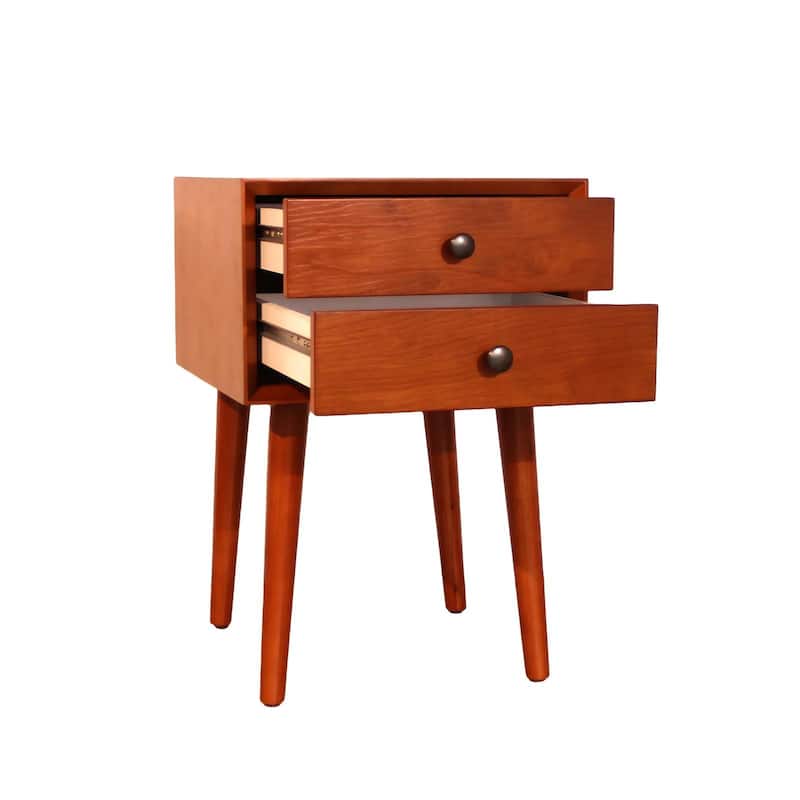 Small Side Table End Table with Storage Drawers, Simple Storage Cabinet Seadrift Nightstand Coffee Table Corner Table