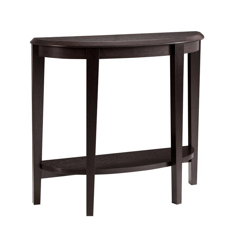 DH BASIC Contemporary Brown Decorative 1-Shelf Half-moon Console Table by Denhour