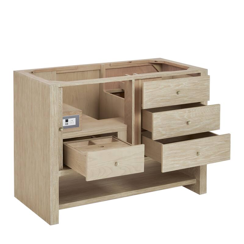 James Martin Vanities Marigot Single 48" Single Vanity, Sunwashed Oak