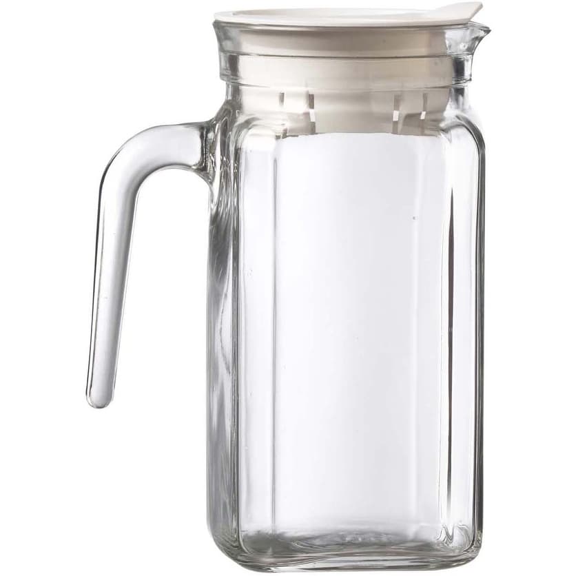  1.2 Liter 40 oz Glass Pitcher with Lid and Spout