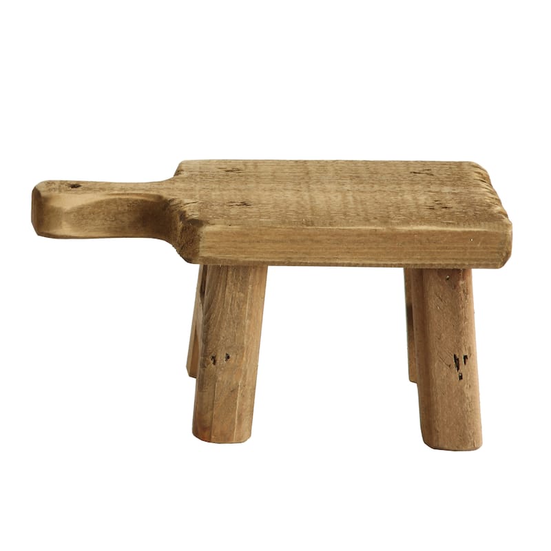Decorative Wood Pedestal - N1 - 9-1/2"L x 4-3/4"W x 4-3/4"H - Natural I