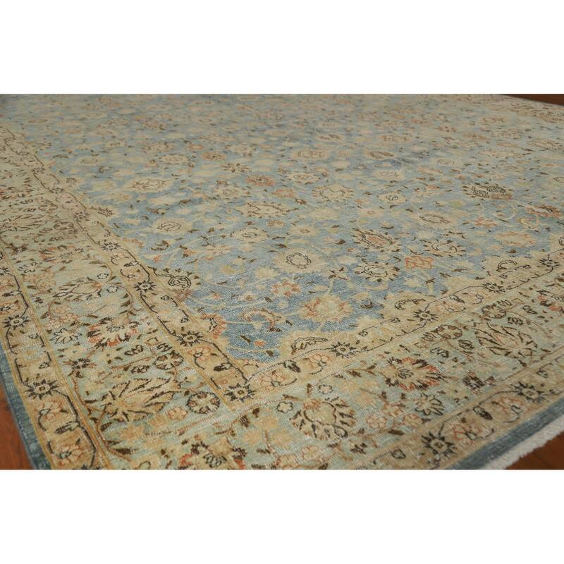 Vegetable Dye Sultanabad Persian Area Antique Rug Handmade Wool Carpet - 9'6" x 12'8"
