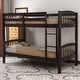 preview thumbnail 5 of 23, Twin over Twin Solid Wood Bunk Bed with Ladder & Fence