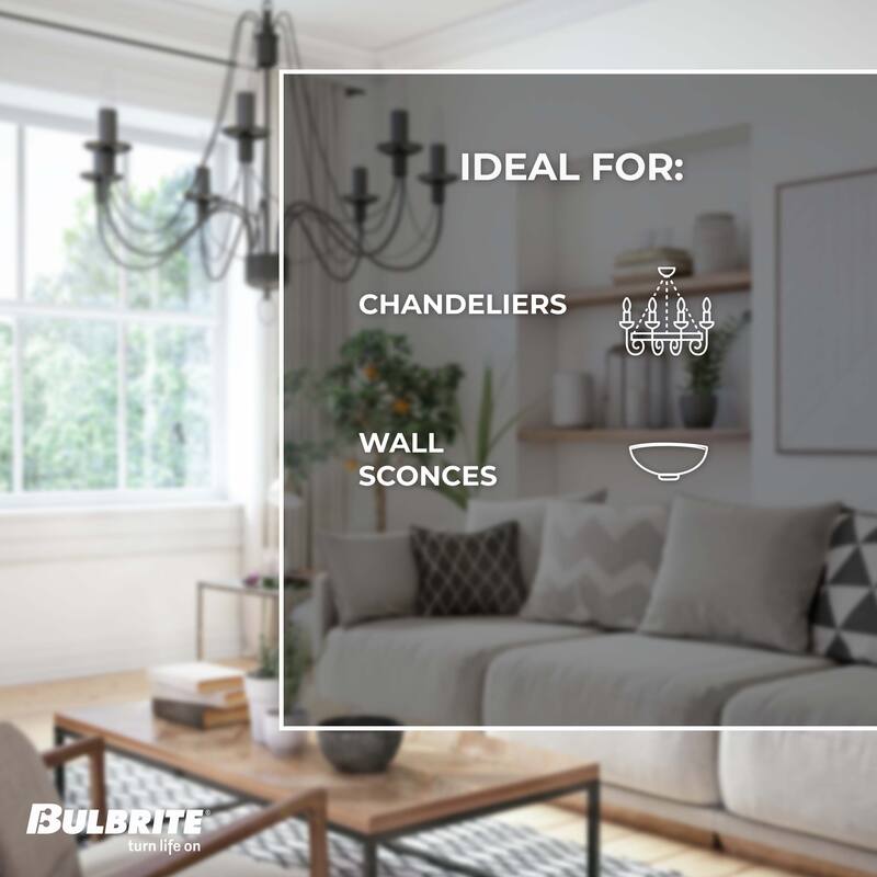 Bulbrite Spunlite Pack of (4) 4 Watt Dimmable C15 LED Filament Light Bulb with Amber Glass Finish and Medium (E26) Base