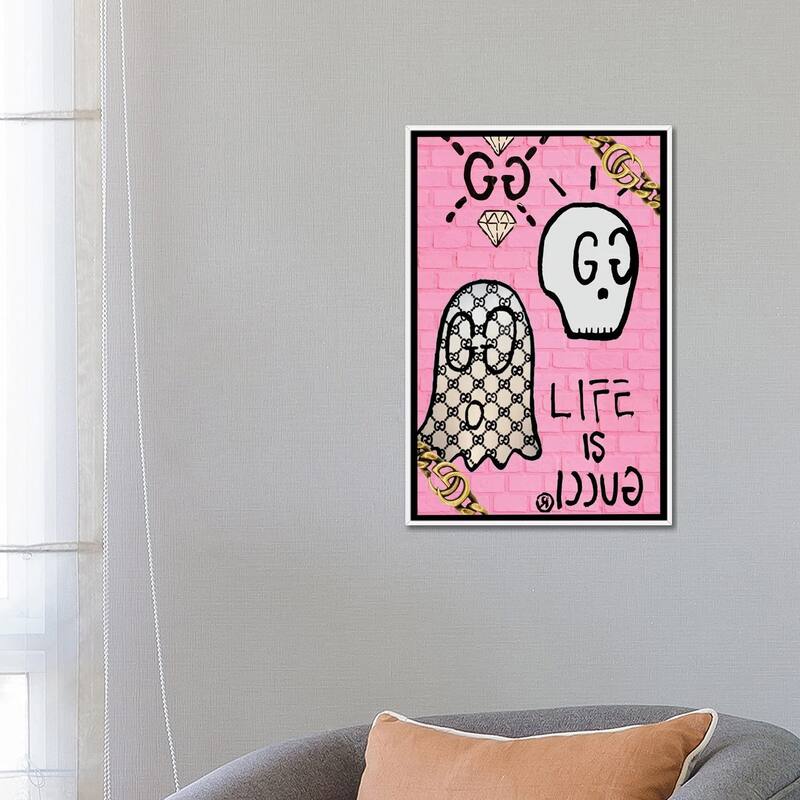iCanvas "Life Is Gucci" by Julie Schreiber Framed Canvas Print