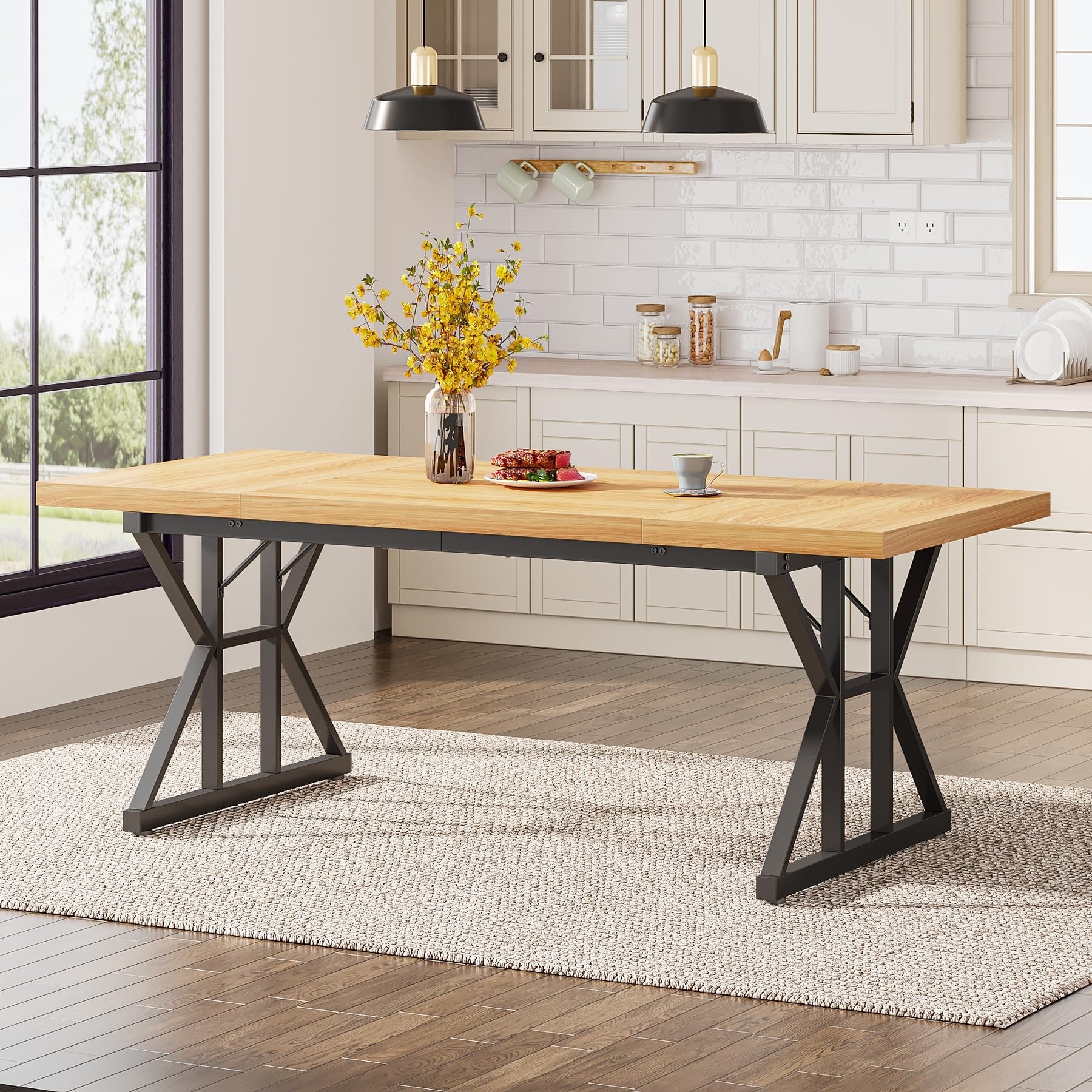 Farmhouse dining table shop rectangle