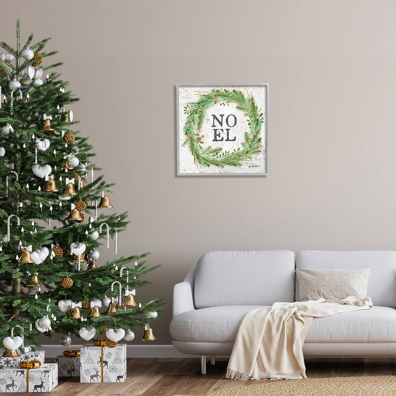 Stupell Noel Seasonal Wreath Framed Giclee Art Design by Kelley Talent