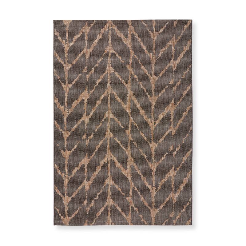 The Curated Nomad Claremont Chevron Pattern Indoor/ Outdoor Area Rug