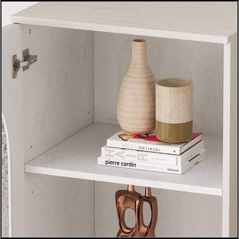 62.99" Tall Storage Display Cabinet with Tempered Glass Door