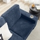preview thumbnail 21 of 39, 83.86" Corduroy Fabric 3-Seater Sofa with Cup Holders