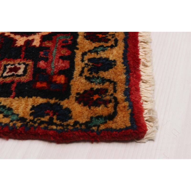 ECARPETGALLERY Hand-knotted Anatolian Vintage Navy, Red Wool Rug - 4'5 x 7'4