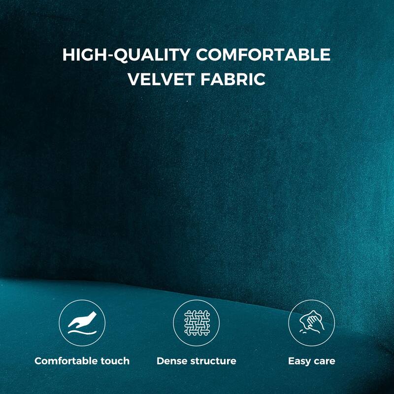 Celtia Modern Velvet Accent Side Chair with Nailhead Trim by HULALA HOME