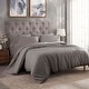 preview thumbnail 84 of 89, Superior Egyptian Cotton 300 Thread Count Solid Duvet Cover Set Grey - California King