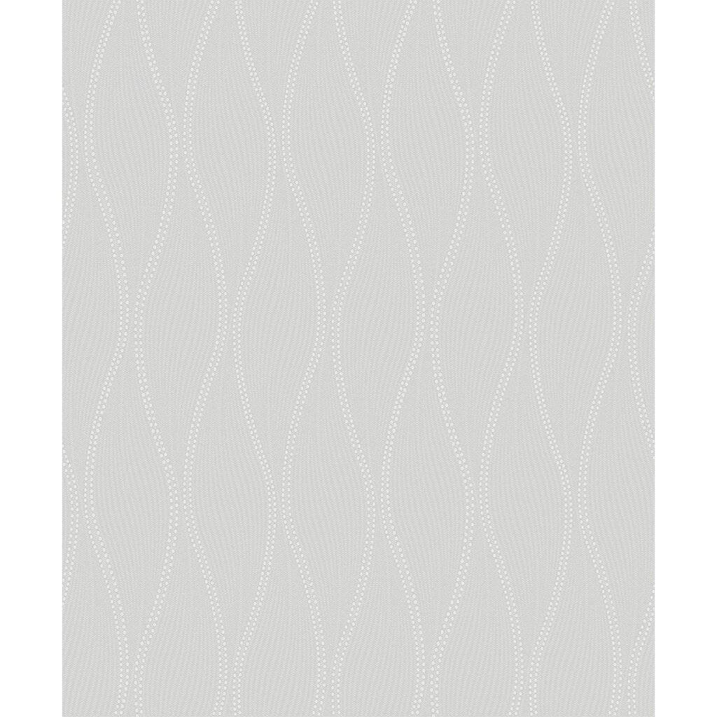 A-Street Prints Tetsu Pewter Ogee Wave Wallpaper