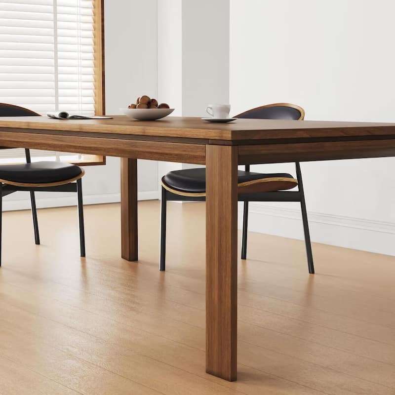 62.99 Inch Mid Century Modern Solid Wood Dining Table for 4-6 People