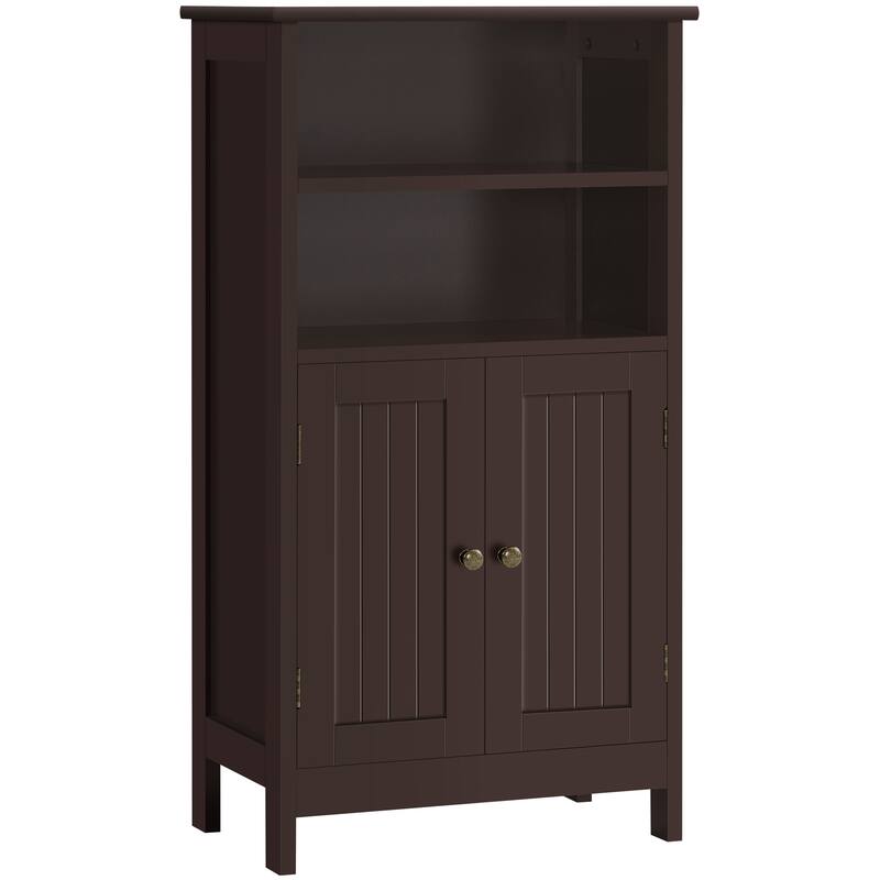Yaheetech 5-Tier Wooden Bathroom Floor Cabinet with Adjustable Shelf