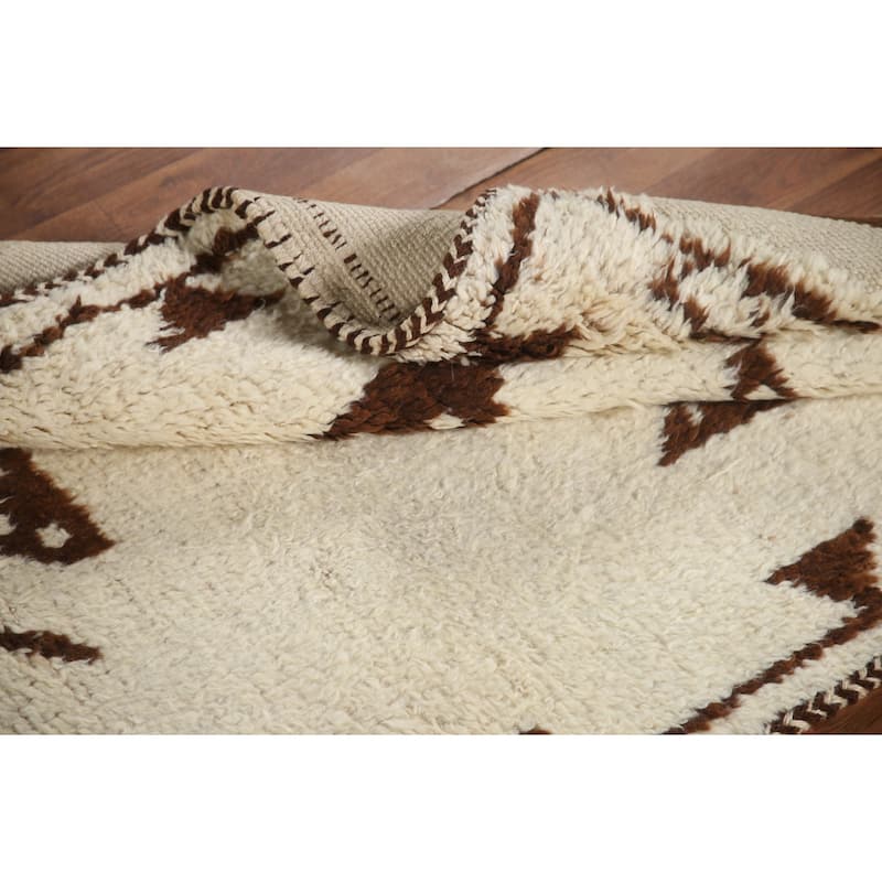 Anatolian Oriental Runner Rug Handmade Natural Dye / Beige Wool Carpet - 3'1"x 11'1"