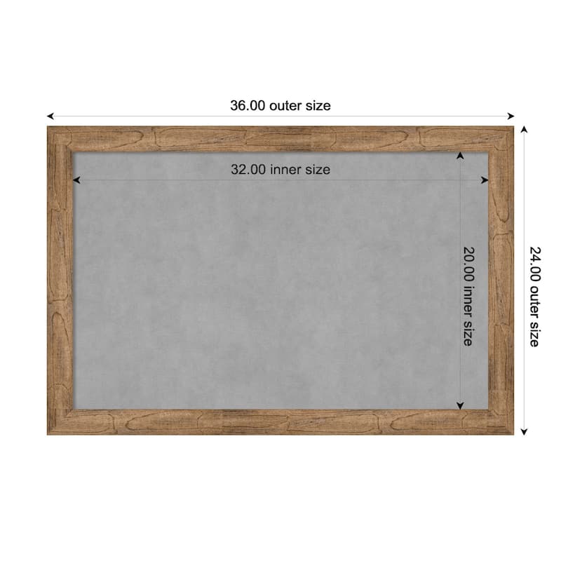Amanti Art Owl Brown Narrow Framed Magnetic Board - Board Size 32x20