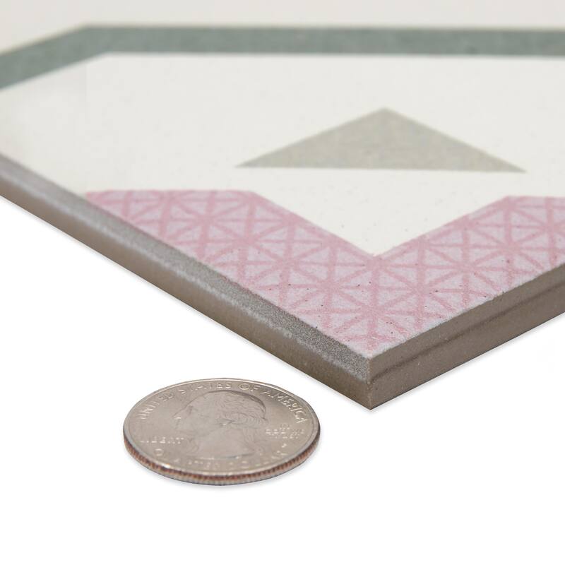 Merola Tile Prisma Lavender 9-3/4" x 9-3/4" Porcelain Floor and Wall Tile