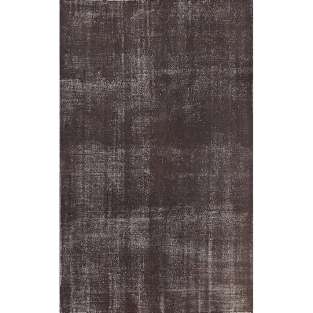 Over-Dyed Anatolian Oriental Vintage Area Rug Handmade Wool Carpet - 6'5"x 9'9"