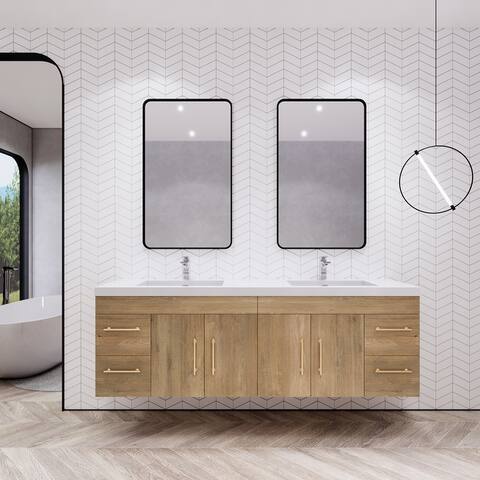 Eliza 72'' Wall Mounted Vanity with Double Sink