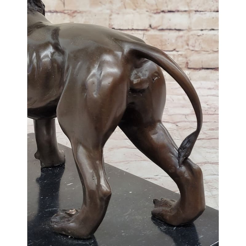 Hot Cast Bronze Hunting Lion Puma Lioness Jungle Safari Statue Sculpture Figurine