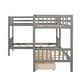 preview thumbnail 15 of 33, Twin L-Shaped Bunk bed with Ladder and Drawers, 4 Beds in 1