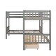 preview thumbnail 13 of 29, Twin over Twin L-Shaped Bunk Bed with Drawers For Bedroom