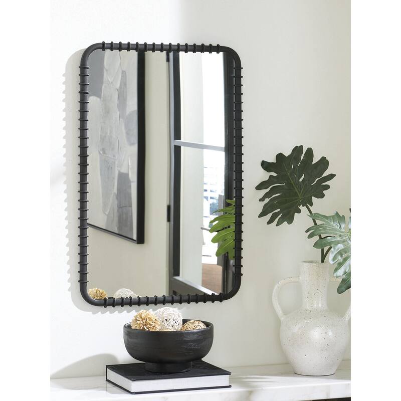 Signature Design by Ashley Judlow Black Accent Mirror - 24" W x 1" D x 36" H