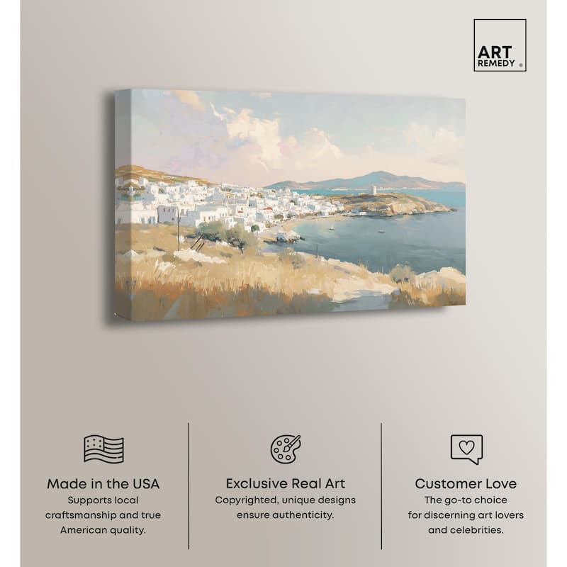Sunrise Greece Canvas by Art Remedy, Gallery Wrapped