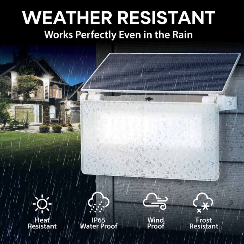 Bell + Howell Bionic Spotlight Flex Pro 1500 Lumens Solar Powered Motion Sensor Outdoor Security Light - 9"H x 7.5"W