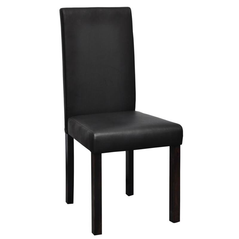 vidaXL Dining Chairs 4 pcs Black Faux Leather