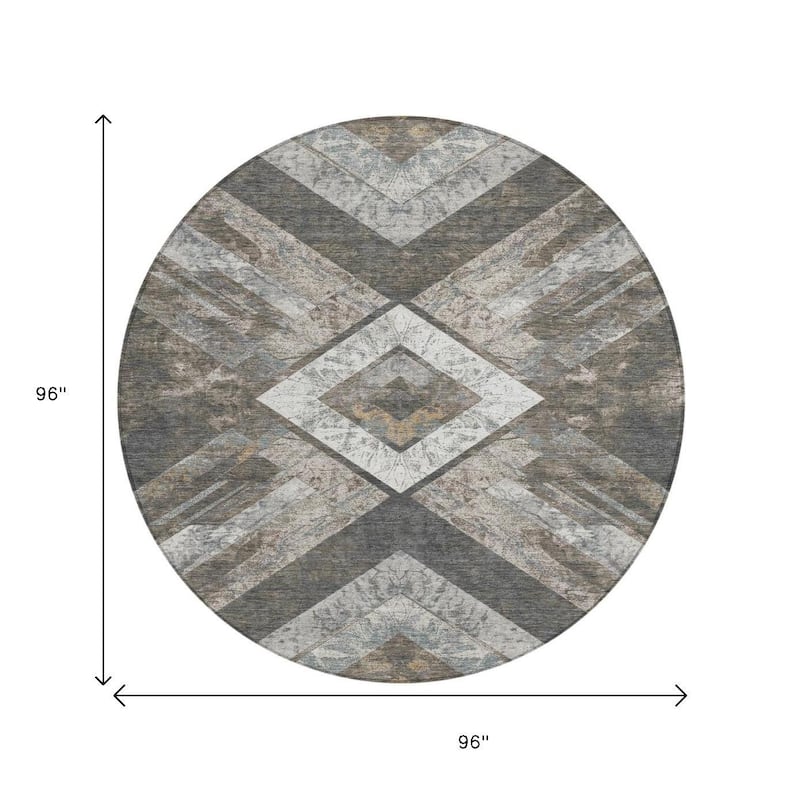 HomeRoots Geometric Transitional Rectangle Outdoor Rug