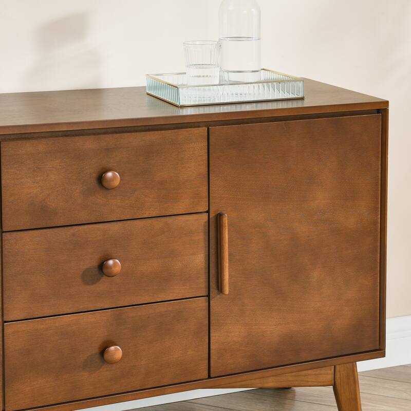 47.3" Mid Century Modern Sideboard Buffet Cabinet with Storage,Storage Cabinet with 2 Doors and 3 Drawers,Accent Console Table