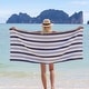 preview thumbnail 18 of 32, Arkwright Cabo Cabana 4-Piece Oversized Striped Beach Towel Set - 30x70