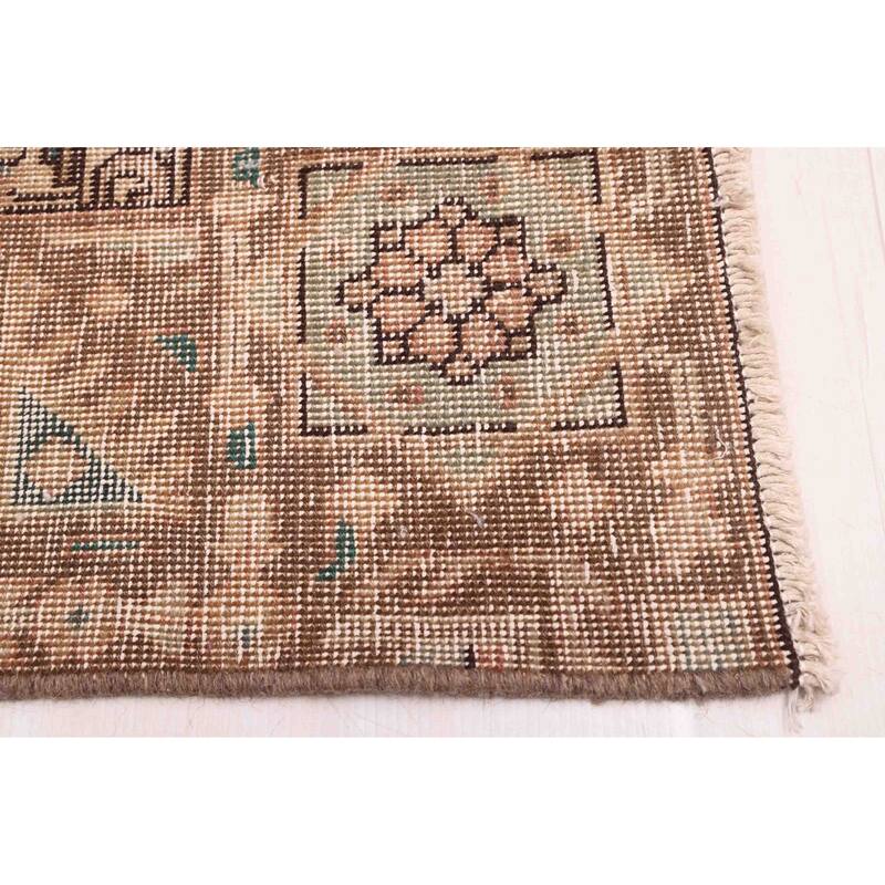 ECARPETGALLERY Hand-knotted Antalya Vintage Brown Wool Rug - 8'8 x 12'0