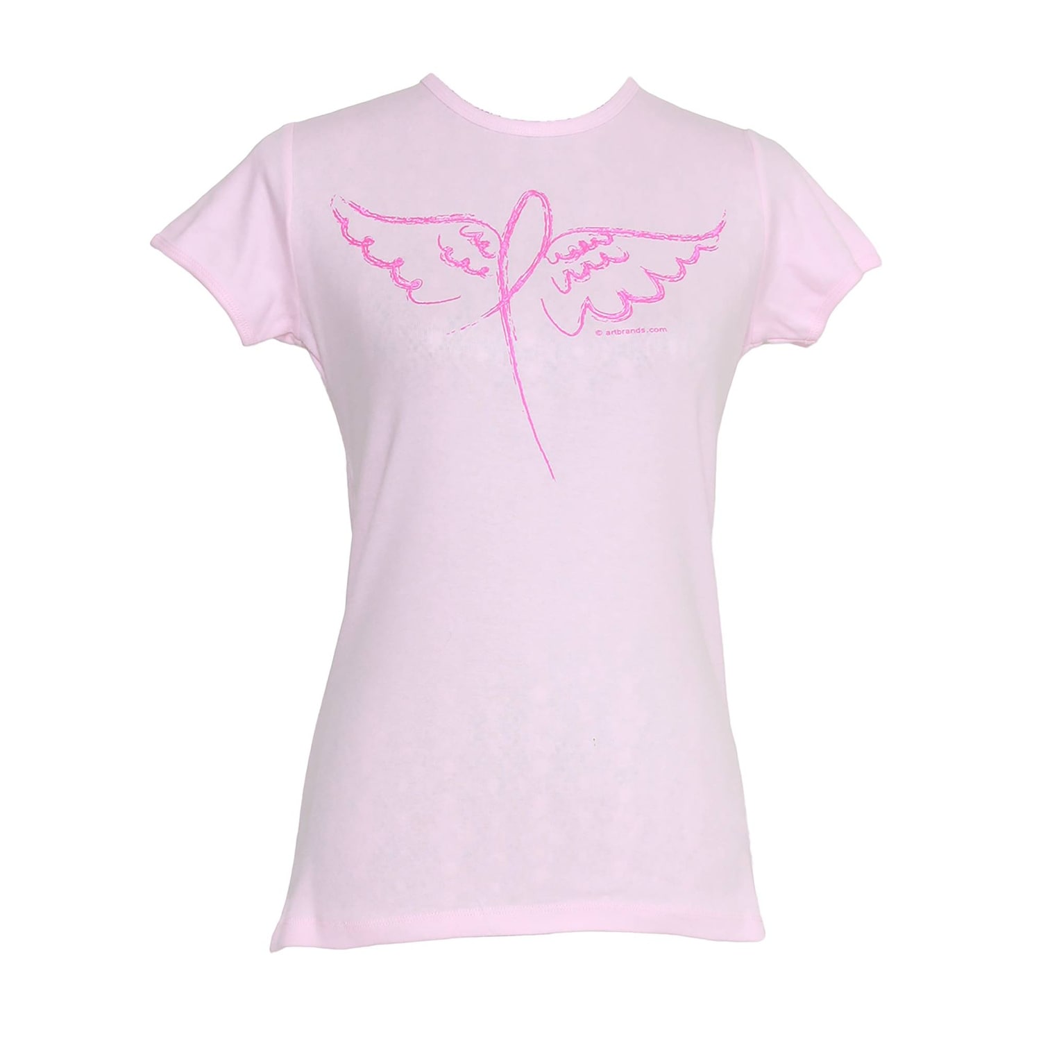 Shop Womens Ribbon Angel Wings Breast Cancer Awareness T Shirt Overstock 22044999