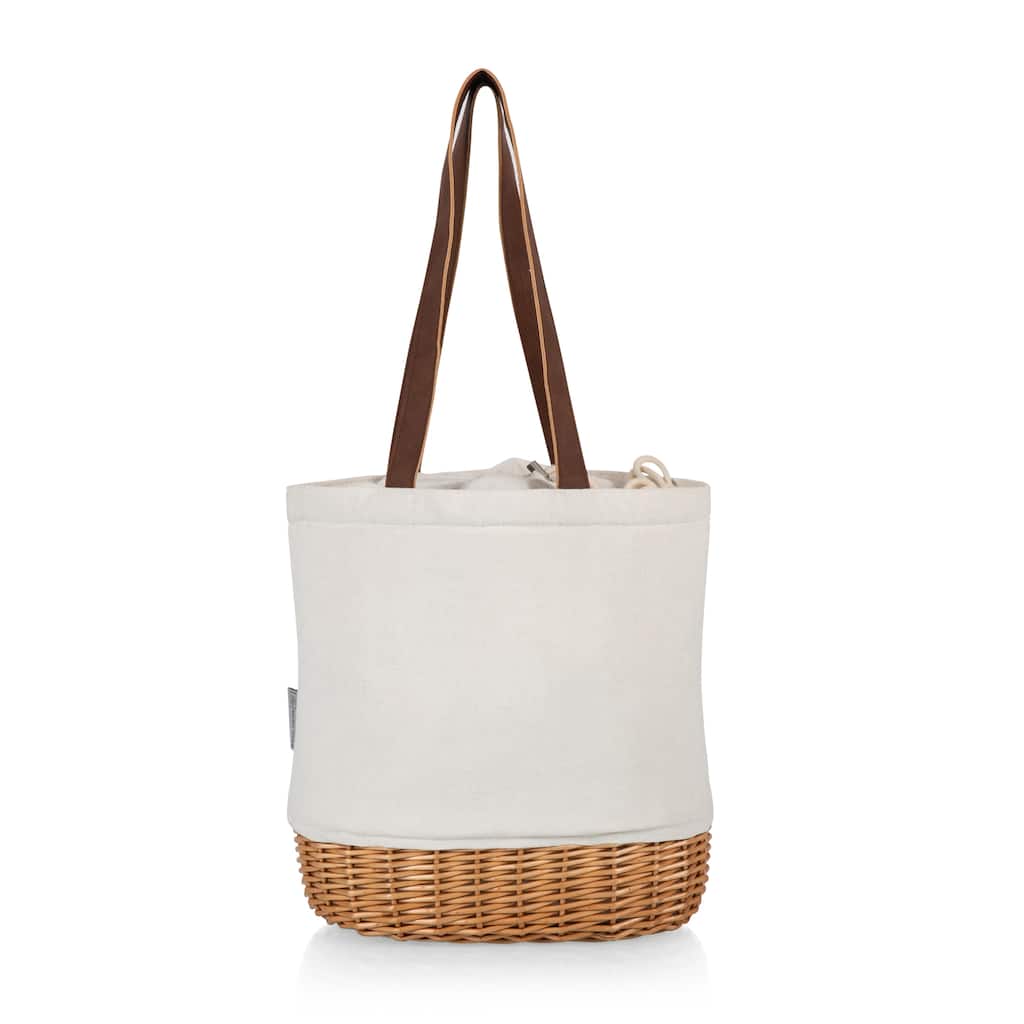 Picnic Time Pico Willow and Canvas Lunch Basket, (Natural Canvas)