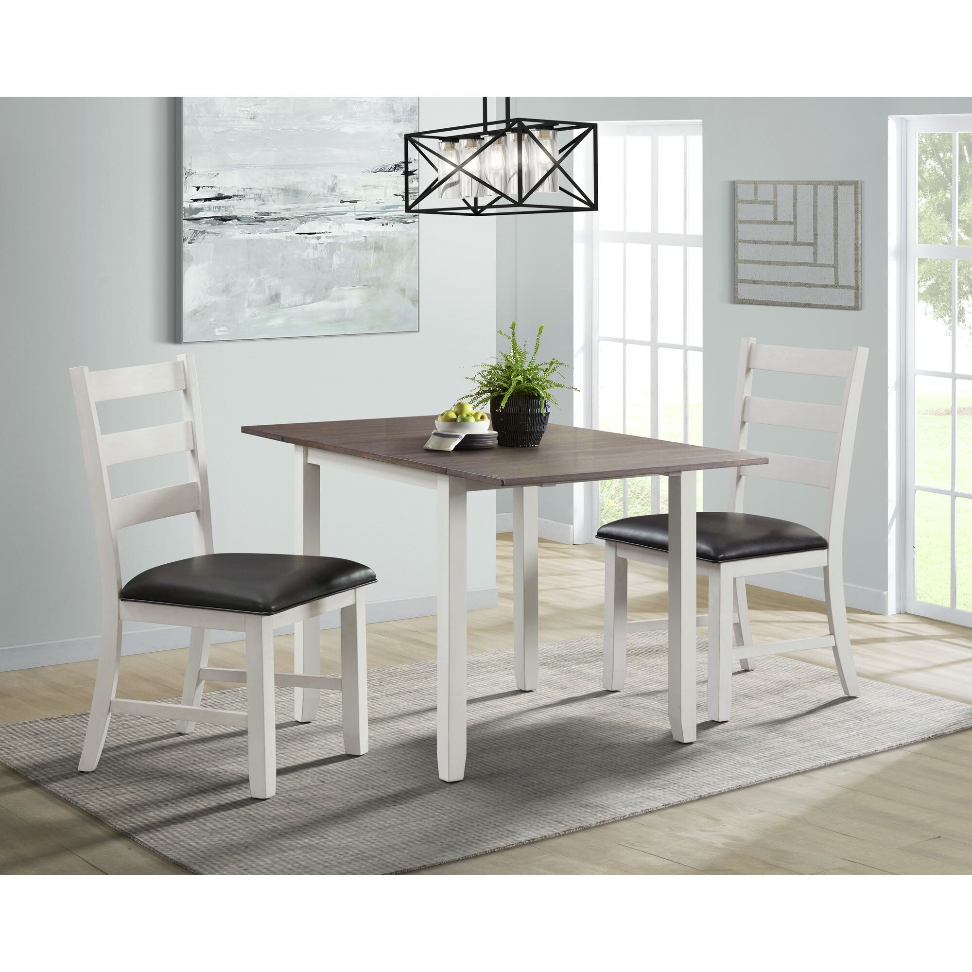 Picket House Furnishings Tuttle 3pc Drop Leaf Dining Set In Brown Table Two Chairs On Sale Overstock 31287862