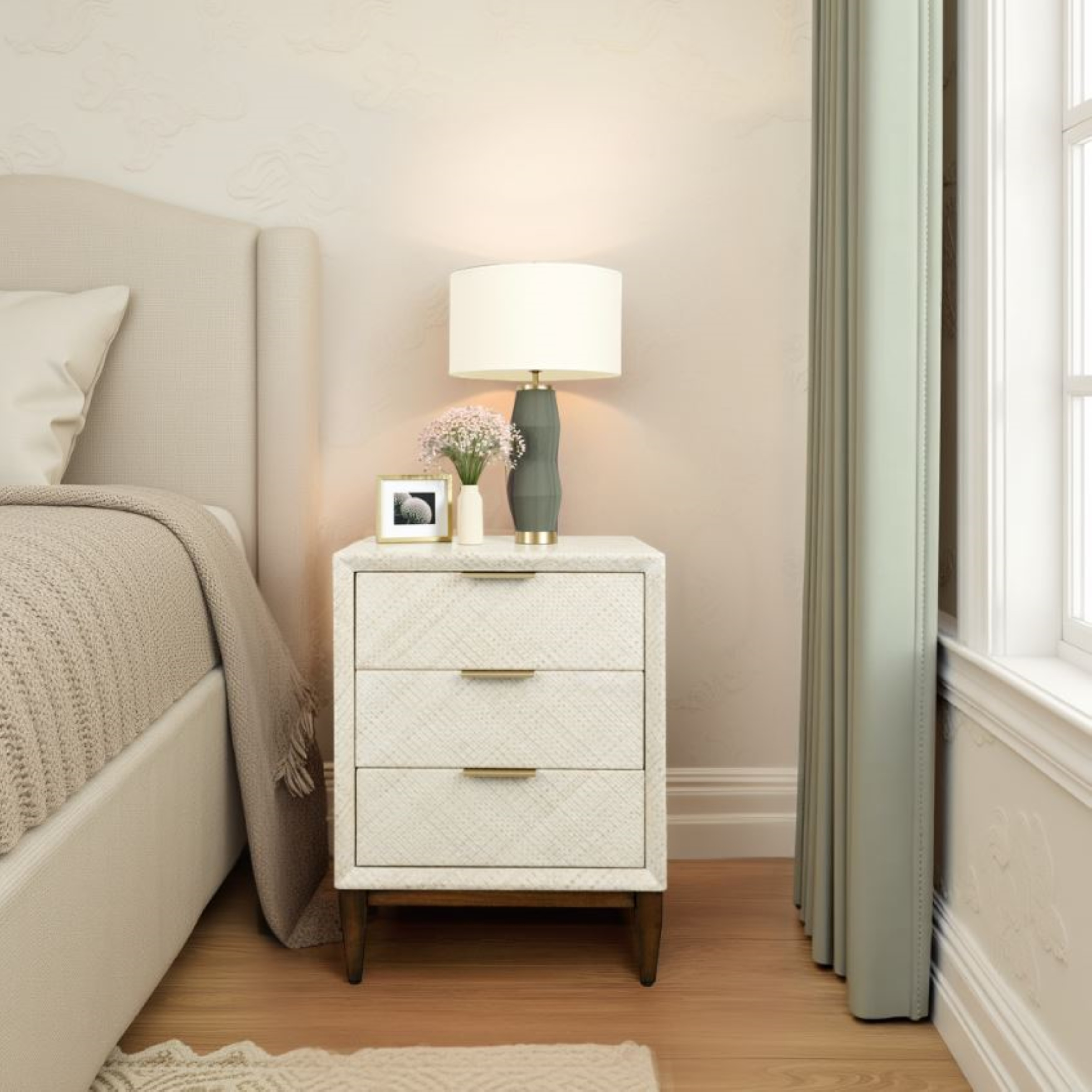 NPD Furniture Brinley 3 Drawers Nightstand