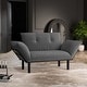 preview thumbnail 3 of 17, Modern Extra-wide Metal-legged Cushioned Splayed Loveseat