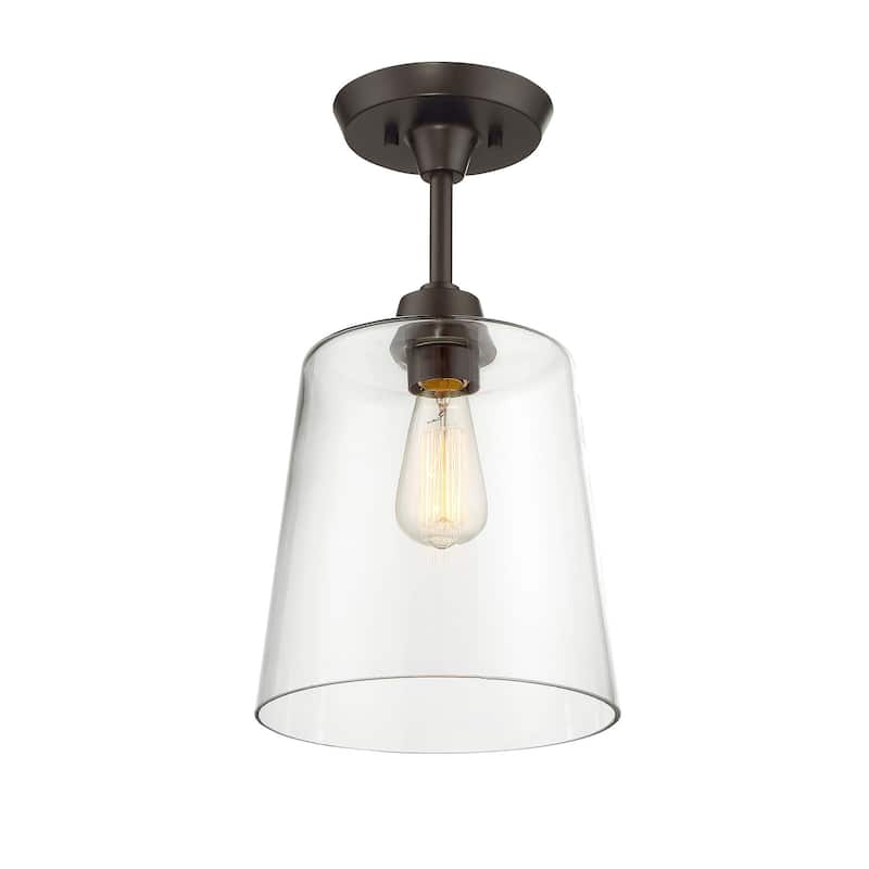Bellevue Single Light 10" Wide Semi-Flush Ceiling Fixture