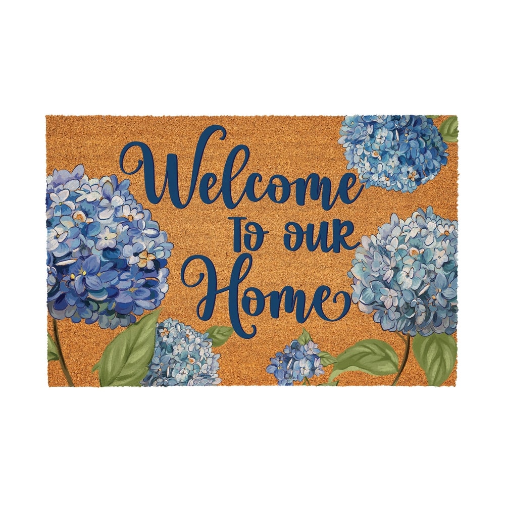 Hydrangea Haven Coir Door Mat