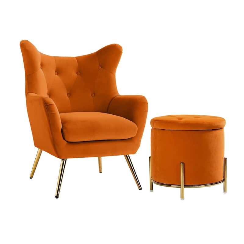 Eusebio Two Pieces Living Room Set with Metal Legs by HULALA HOME