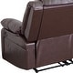 preview thumbnail 22 of 21, Contemporary Upholstered Recliner Loveseat with Headrests and Armrests - 56"W x 35" - 64"D x 38"H